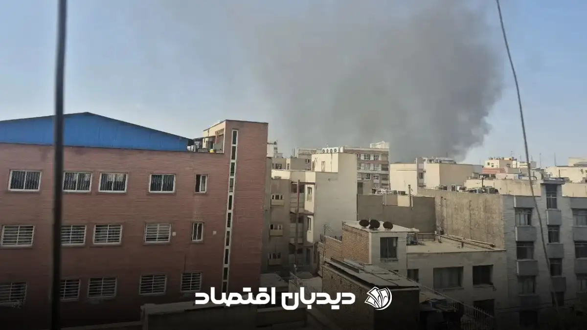 آتش‌سوزی در محدوده پل روشندلان تهران