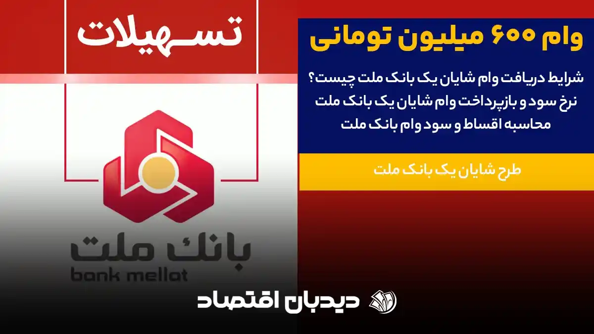 وام 600 میلیونی بانک ملت طرح شایان
