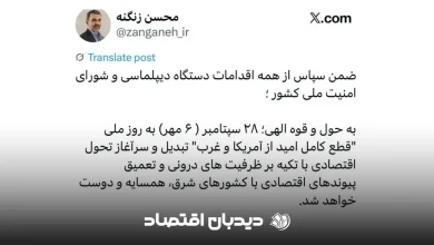 توییت محسن زنگنه